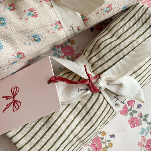 Set 3 Tutos Muselina - Tea stripe