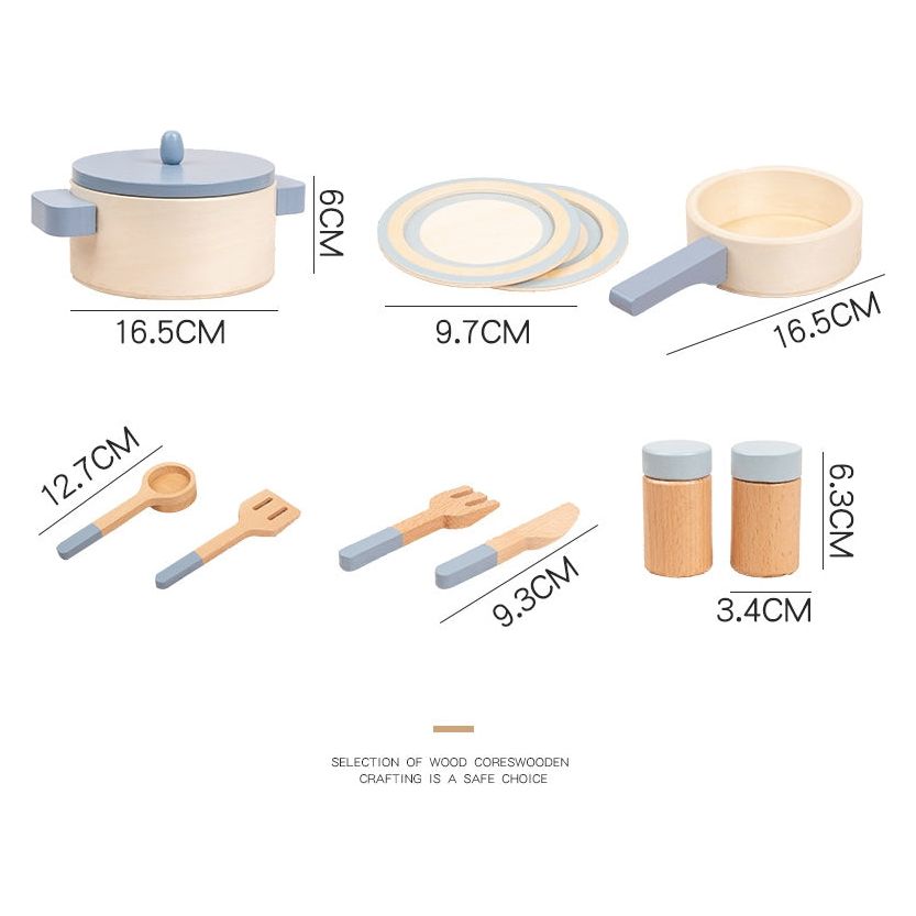 Set de utensilios cocina madera