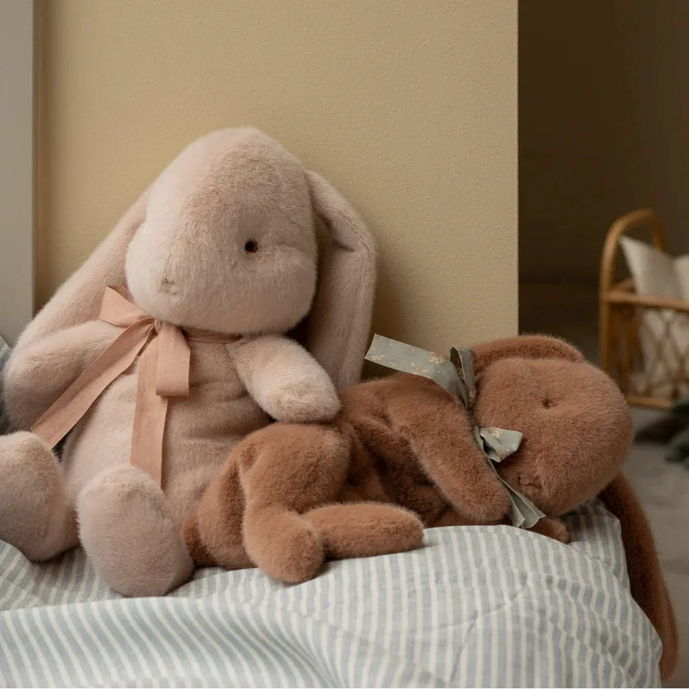 Peluche - Sleeping bunny plush soft brown