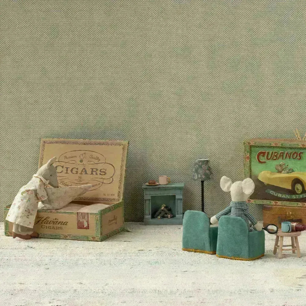 Grandma and Grandpa mice in cigarbox