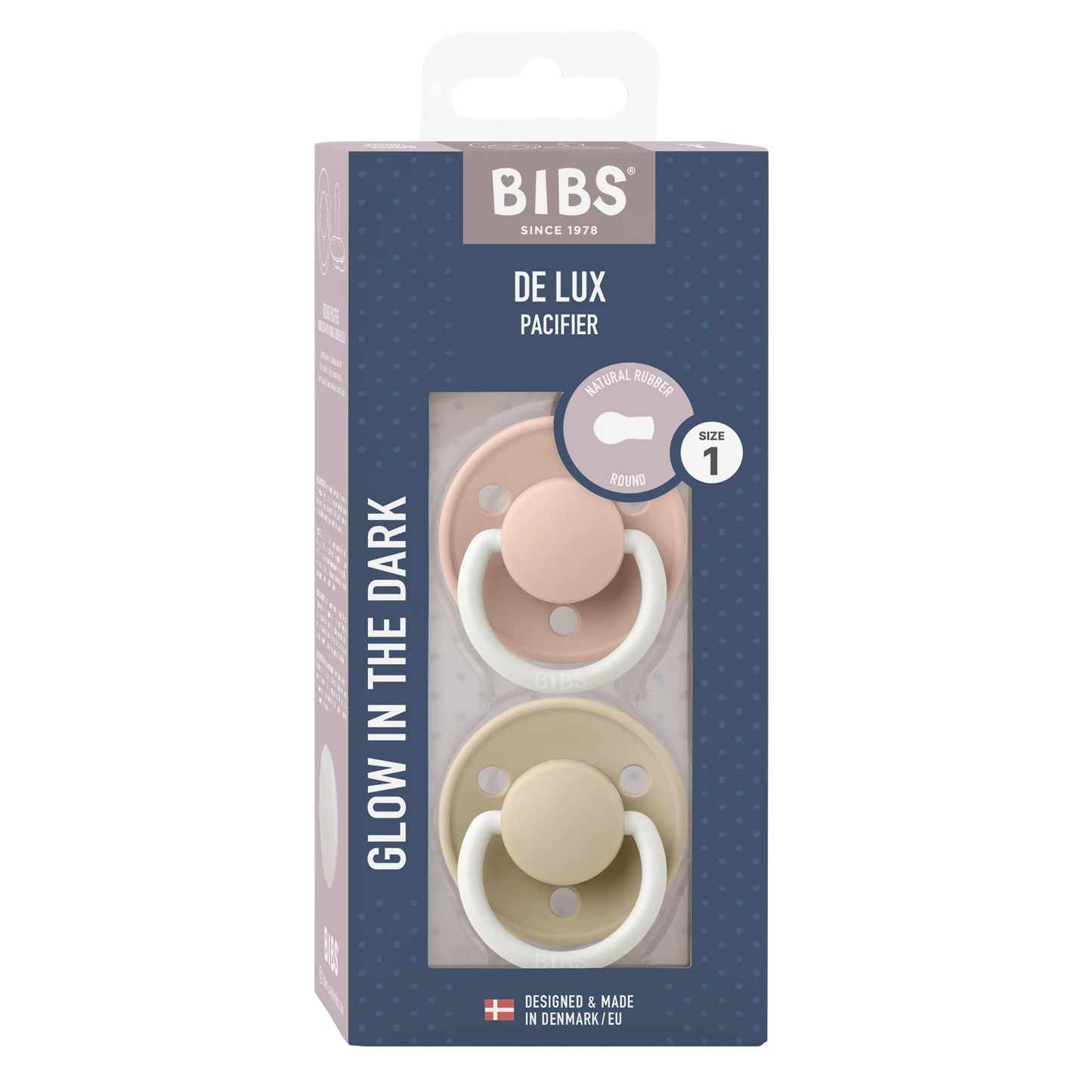 Pack 2 Chupetes de lux round silicona - Blush / Vainilla glow