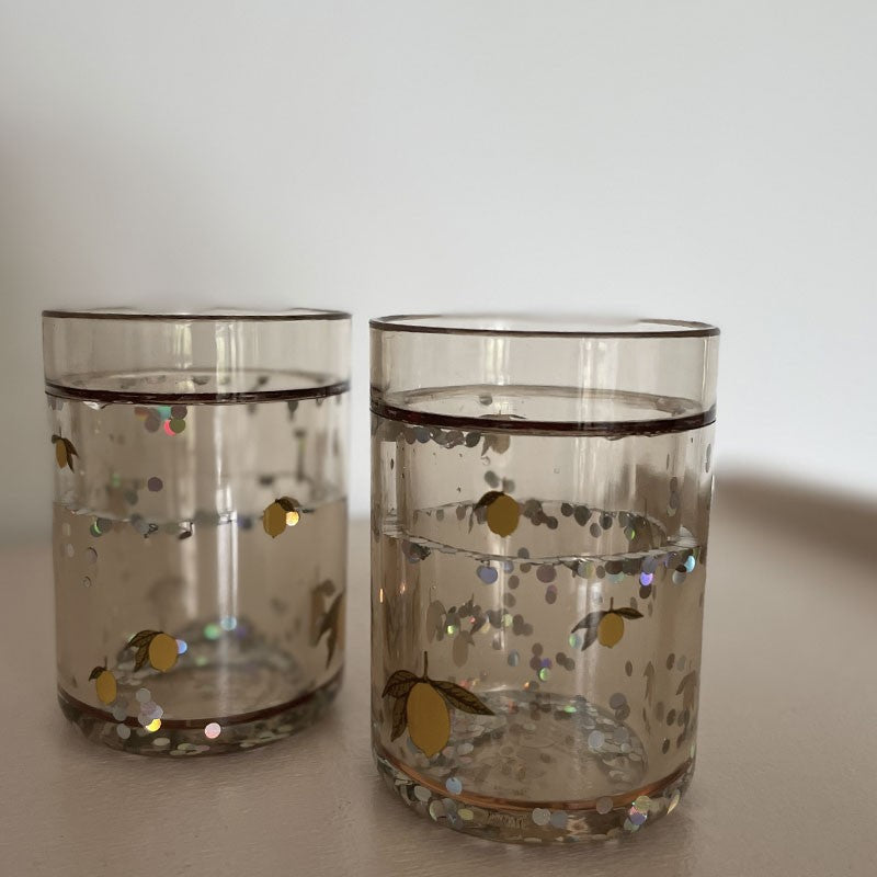 Set 2 Vasos Glitter - Lemon
