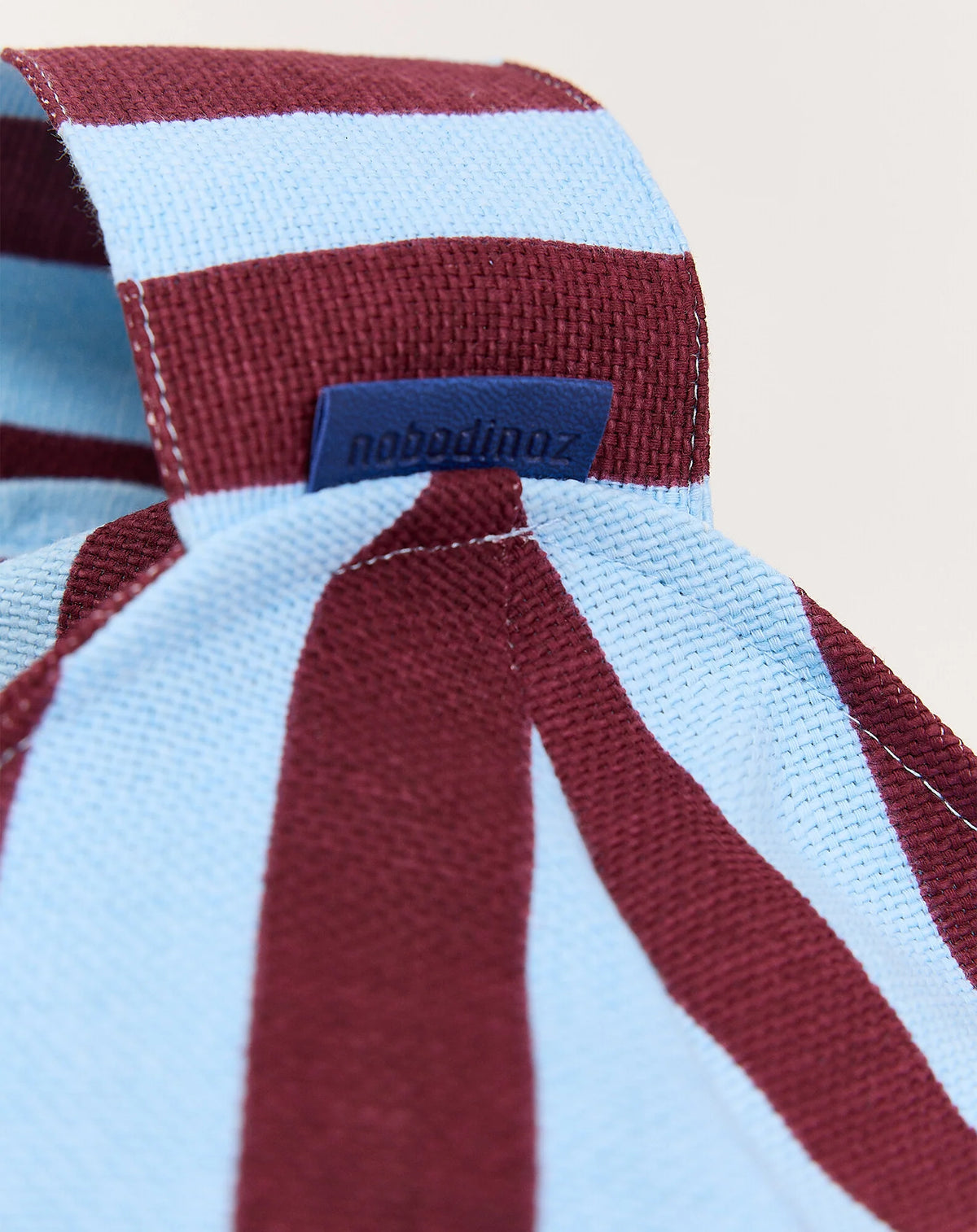 Pouf redondo vibes - Burgundy blue stripes
