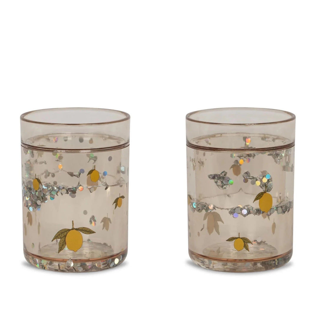 Set 2 Vasos Glitter - Lemon
