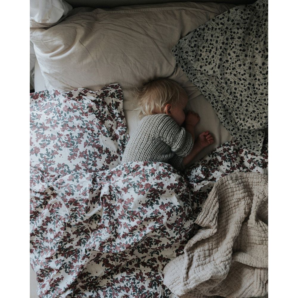 Funda de plumón percale cuna Junior - Cherrie Blossom