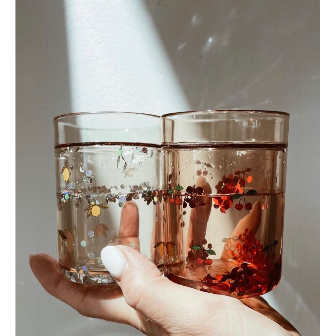 Set 2 Vasos Glitter - Lemon