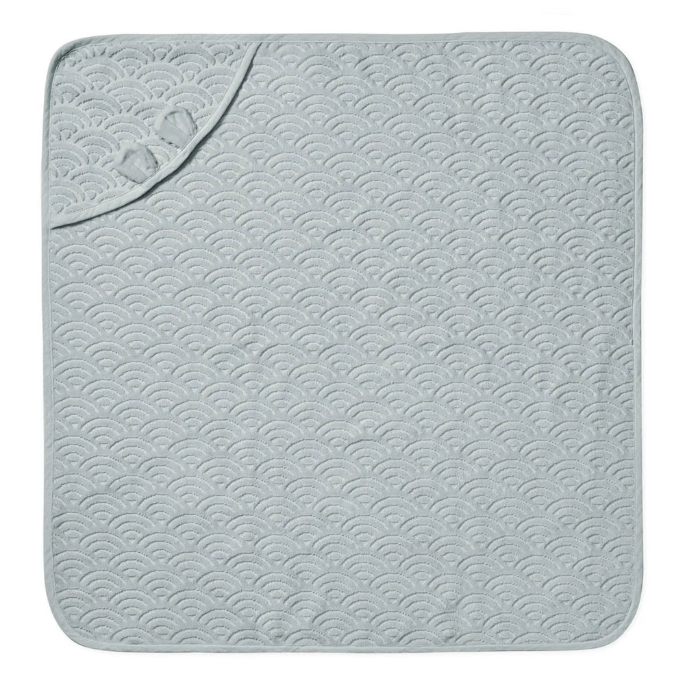 Toalla baby con capucha y orejas - GOTS Classic grey