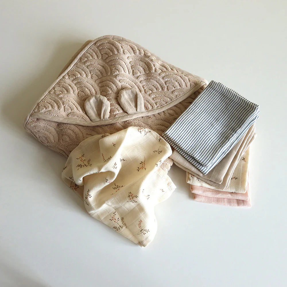Set 3 Tutos Muselina GOTS - Mix Ashley, Coral, Latte