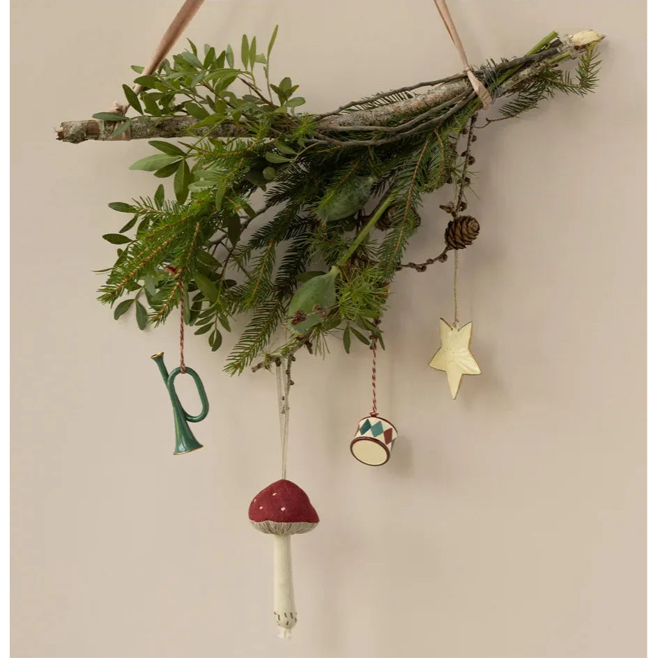 Mushroom ornament - Red