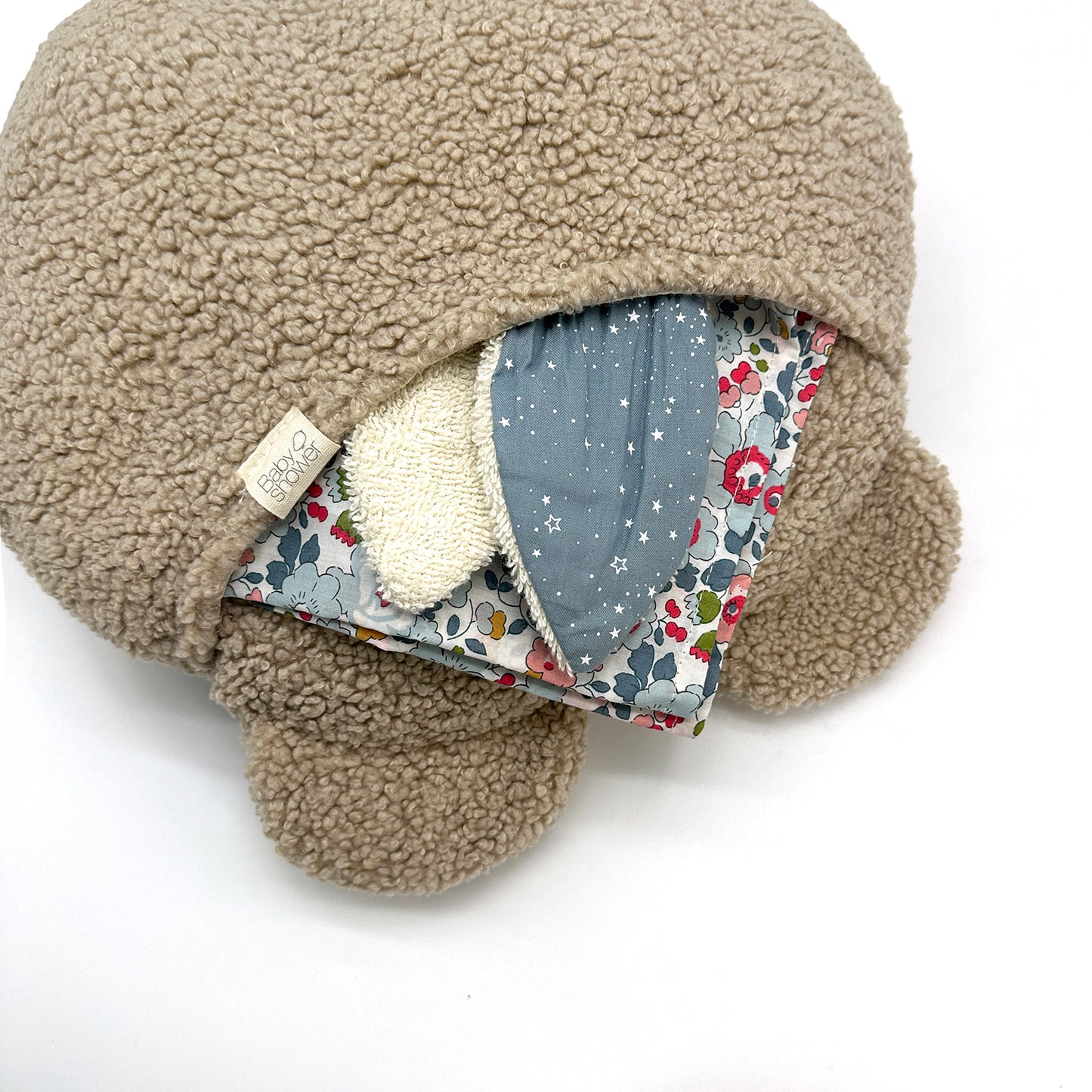 Cojín con bolsillo teddy - Latte doodle