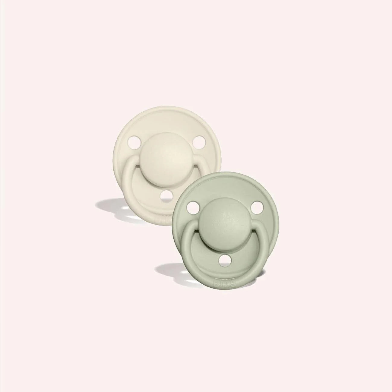 Pack 2 Chupetes de lux round silicona - Ivory / Sage