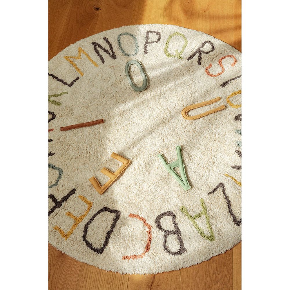 Alfombra lavable ABC color y letras