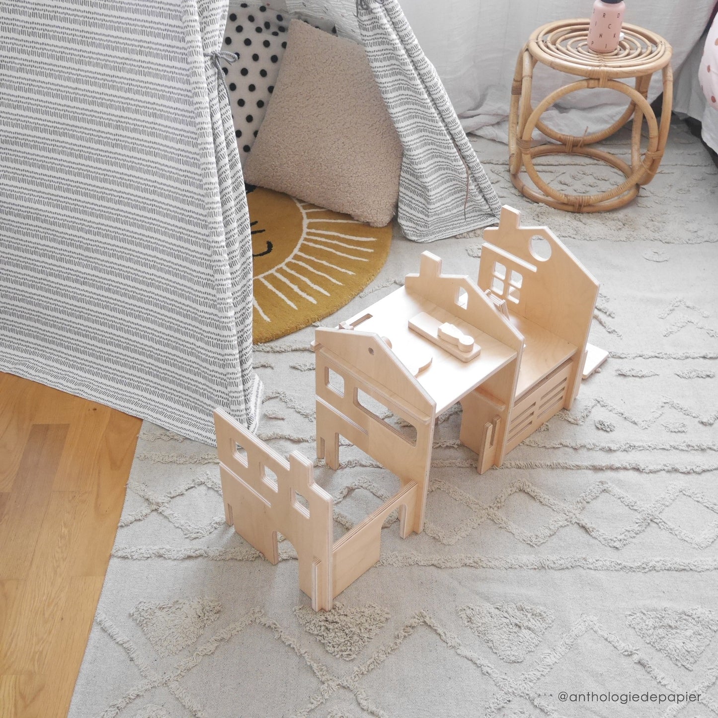 PRE-VENTA Alfombra lavable tribu - Natural