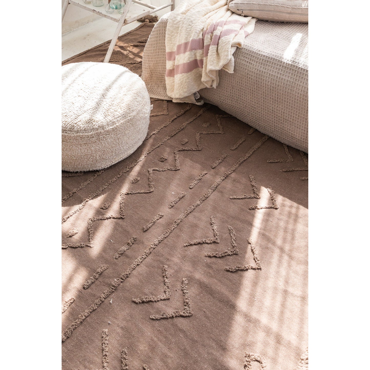 Alfombra lavable tribu - Brown