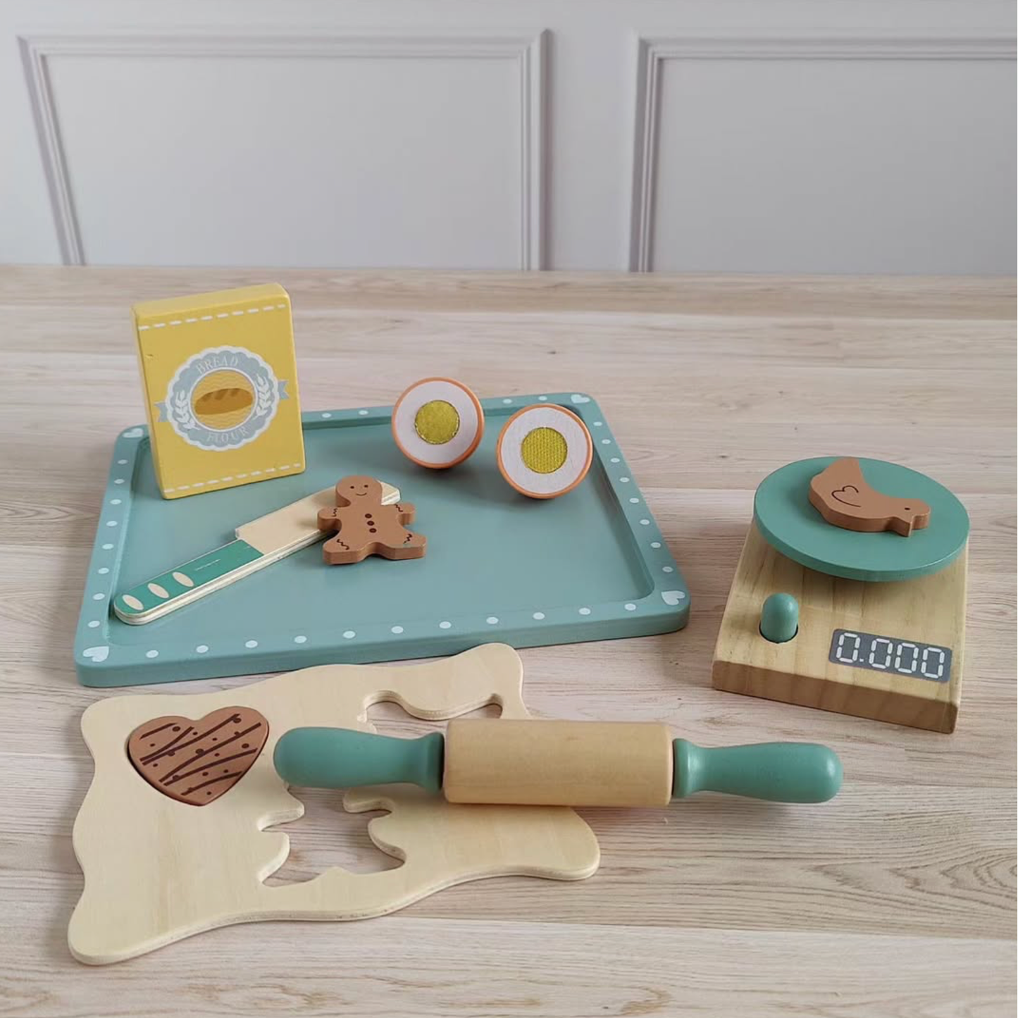 Set para hacer galletas madera
