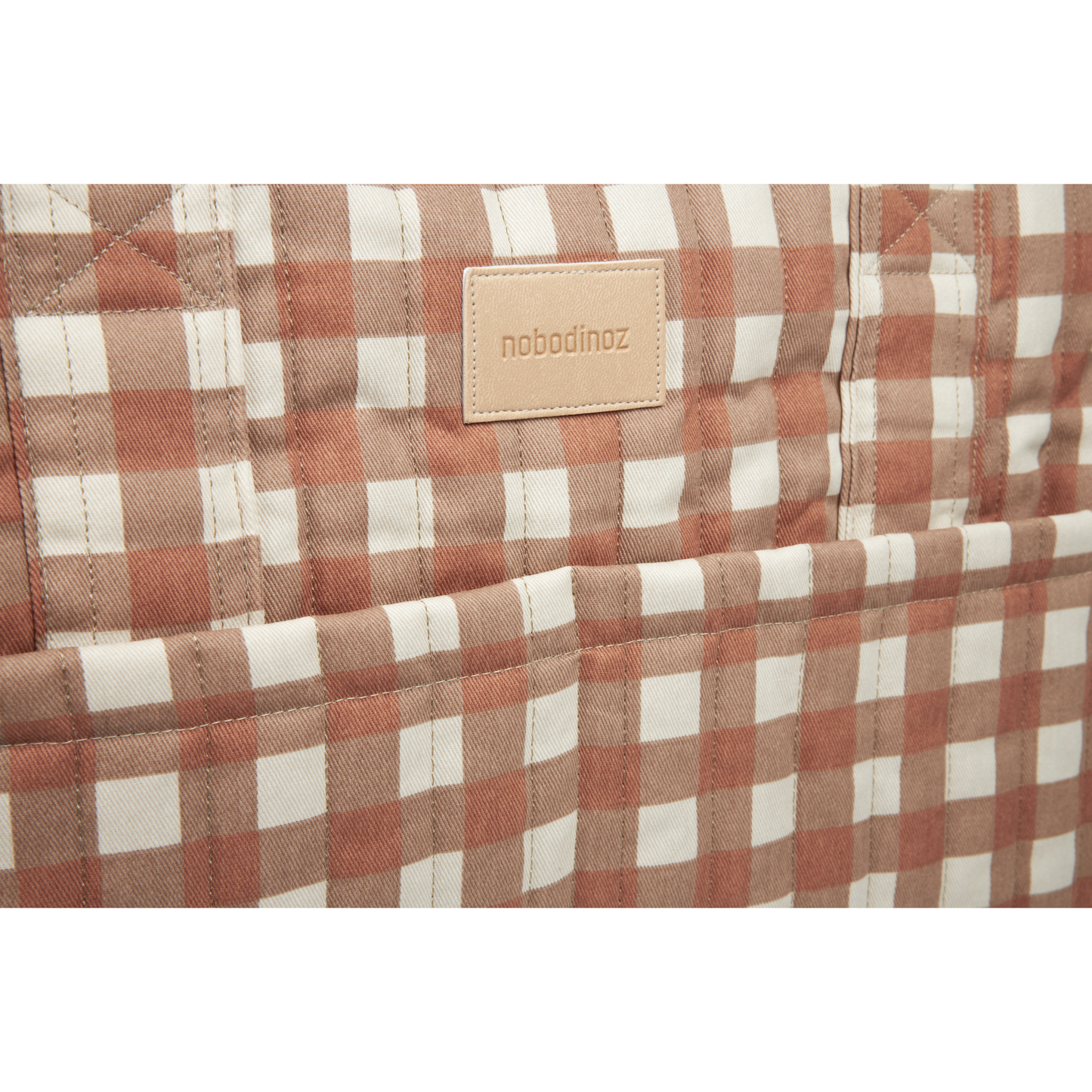 Bolso cambiador impermeable apto para coche Hyde Park - Terracota Checks