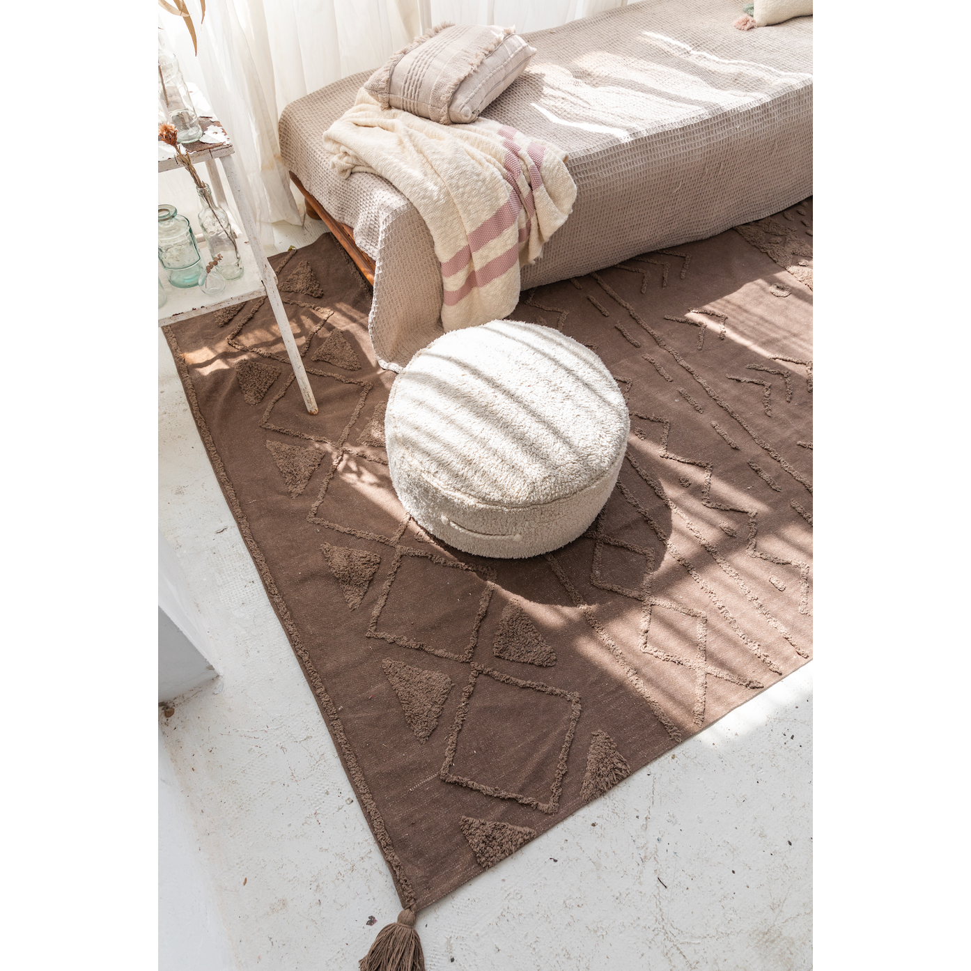 Alfombra lavable tribu - Brown