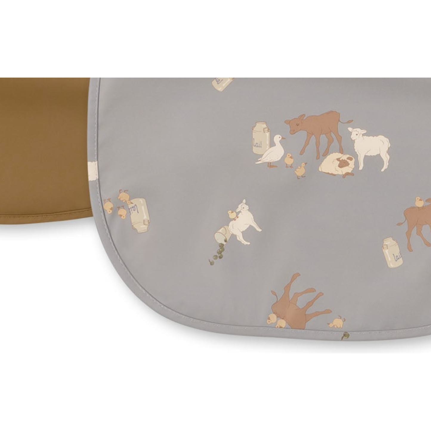 Set 2 Baberos comida - Farm Blue / Dull gold