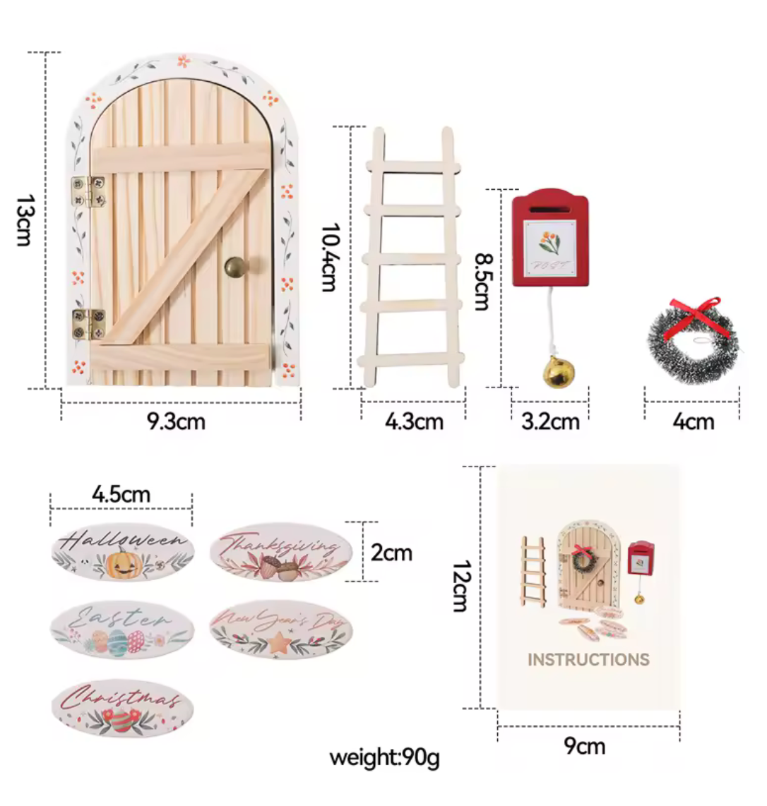 Puerta de madera para ratoncitos - Celebration