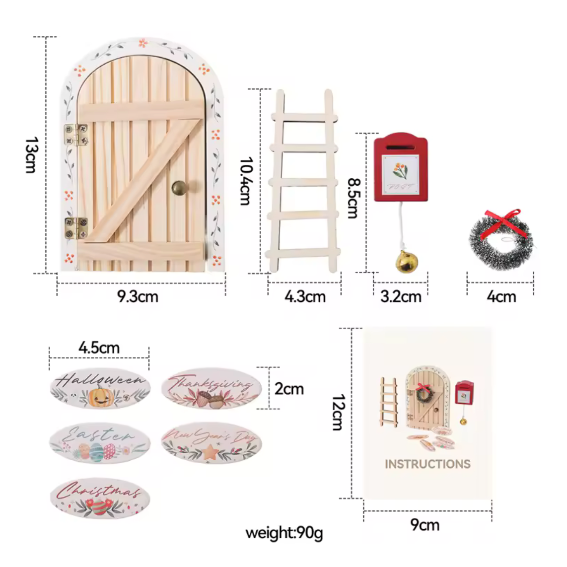 Puerta de madera para ratoncitos - Celebration