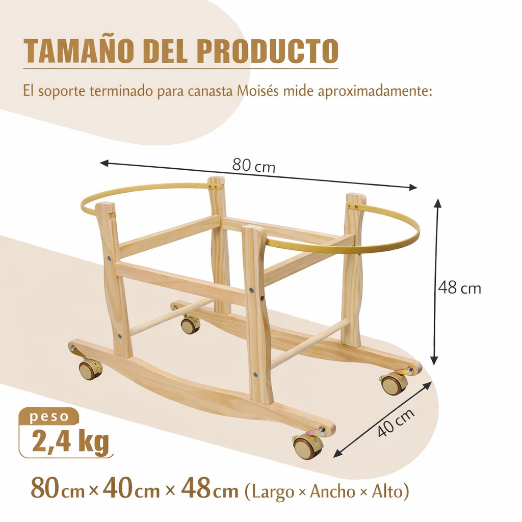 Soporte para capazo / moisés con ruedas
