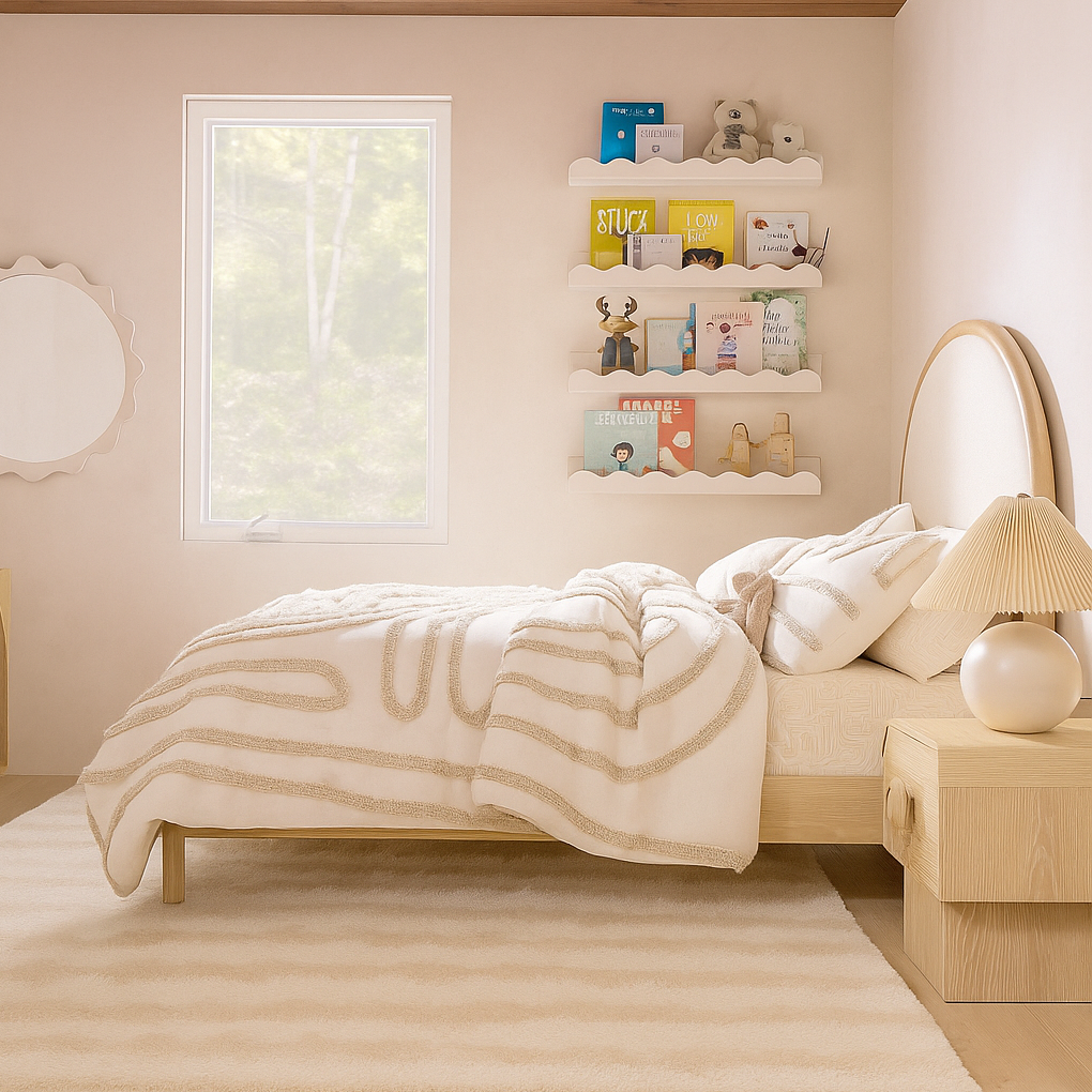 Set de 4 repisas / librero scalloped