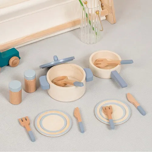 Set de utensilios cocina madera