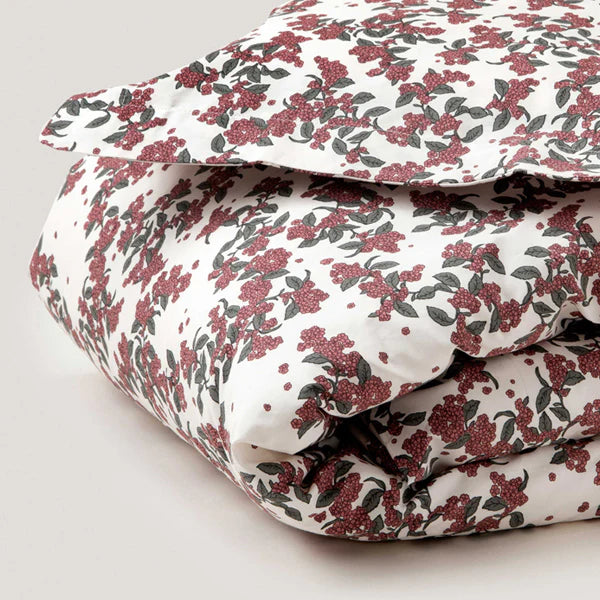 Funda de plumón percale cuna Junior - Cherrie Blossom