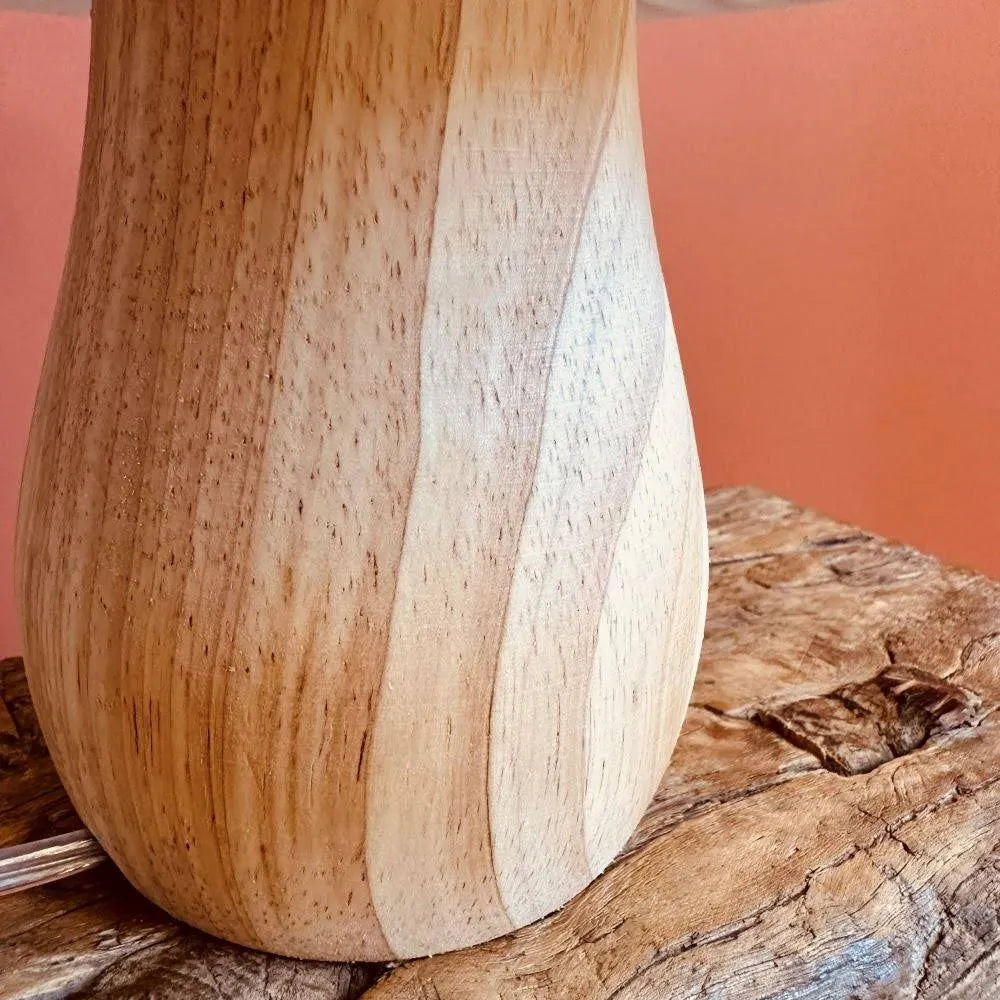 Lámpara sobremesa wooden mushroom