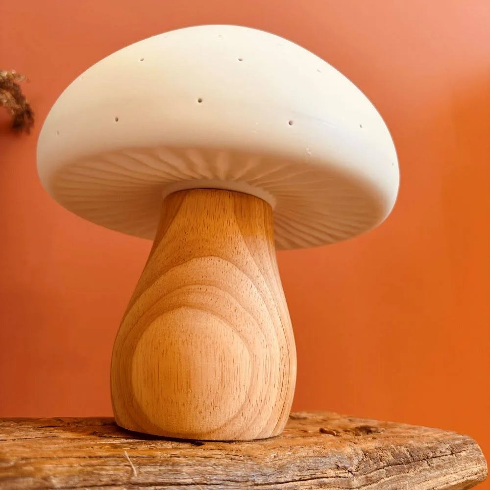 Lámpara sobremesa wooden mushroom