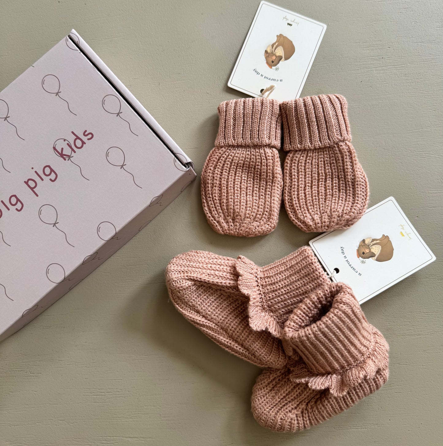 Caja de regalo Warm baby lana merino x Konges Slojd