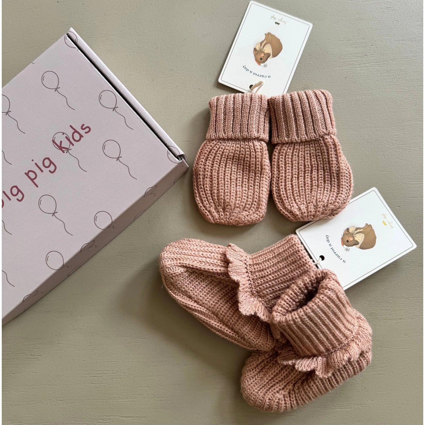 Caja de regalo Warm baby lana merino x Konges Slojd