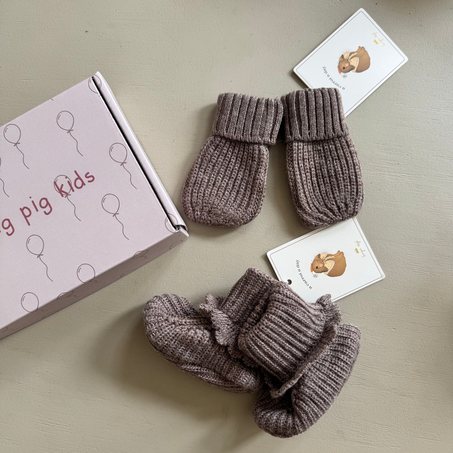Caja de regalo Warm baby lana merino x Konges Slojd