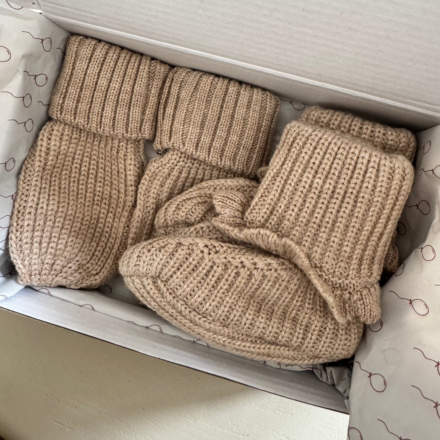 Caja de regalo Warm baby lana merino x Konges Slojd