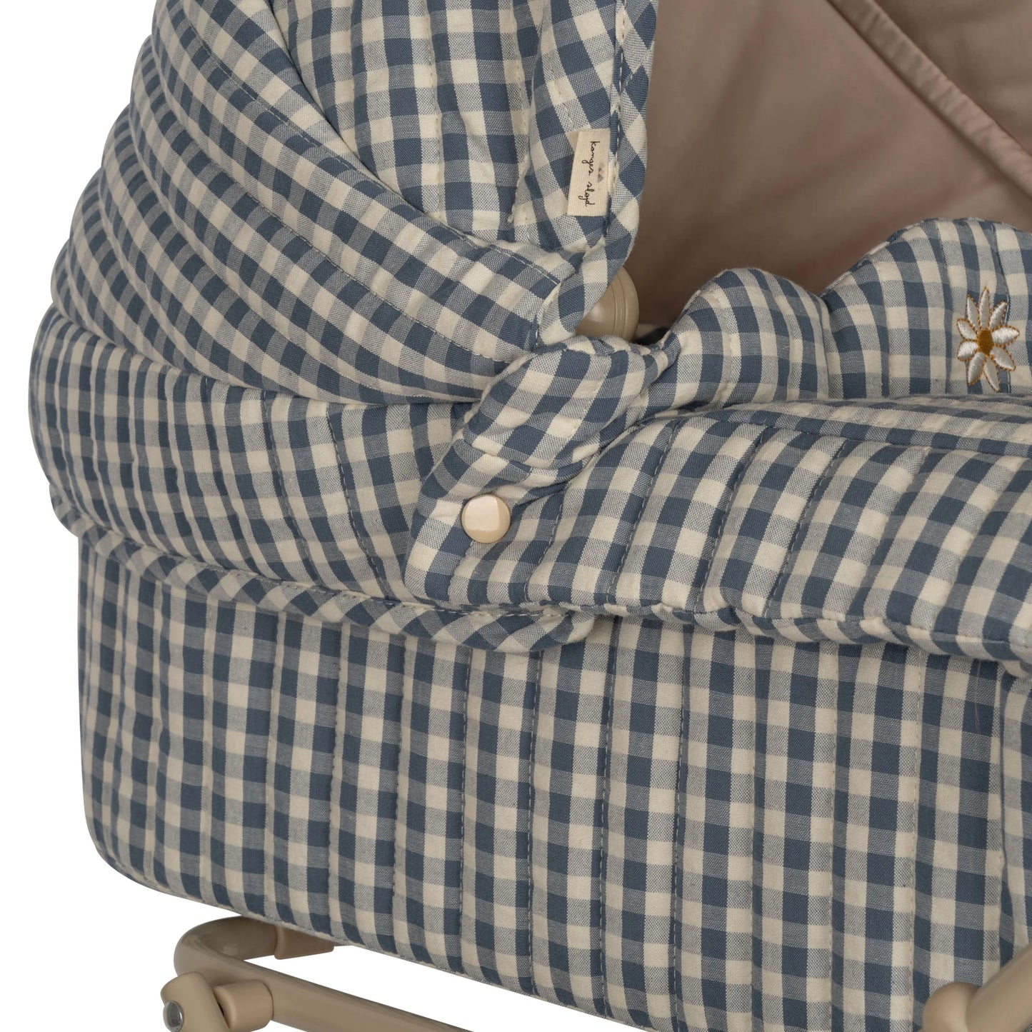 Coche / Moises Vintage para muñecas - Captains blue check