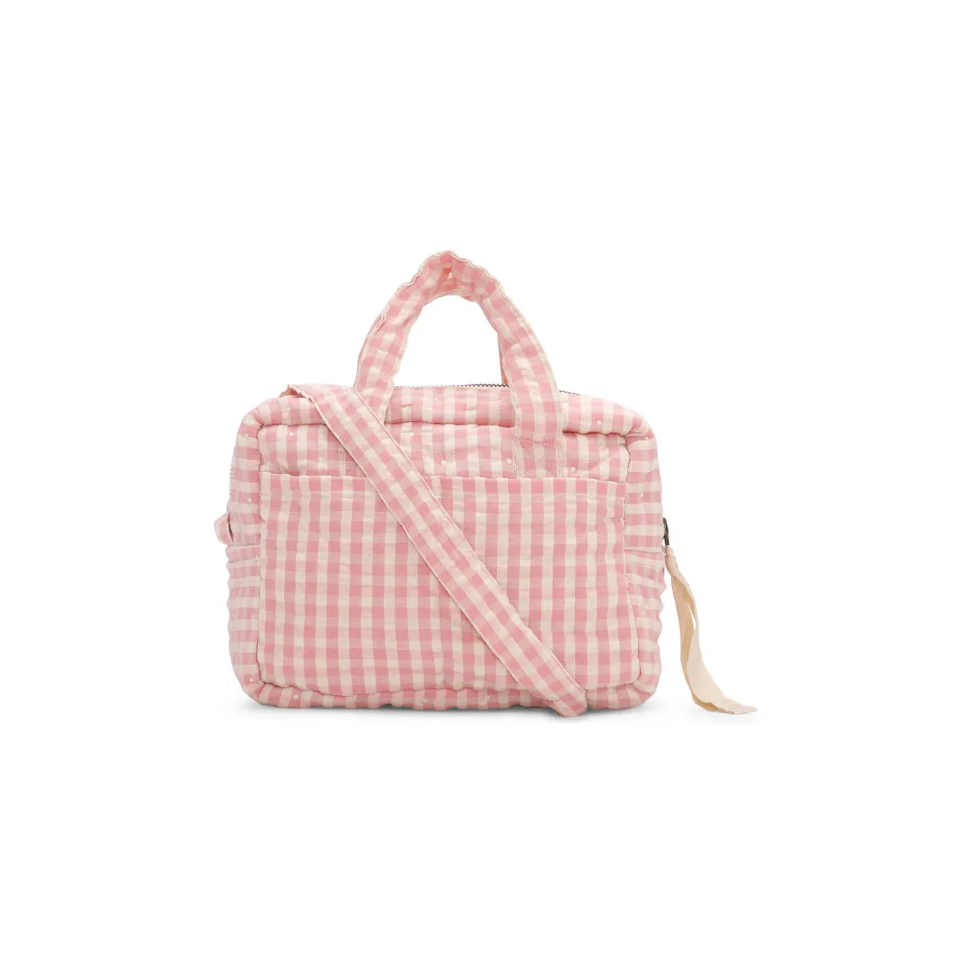 Bolso cambiador muñeca - Powder pink check