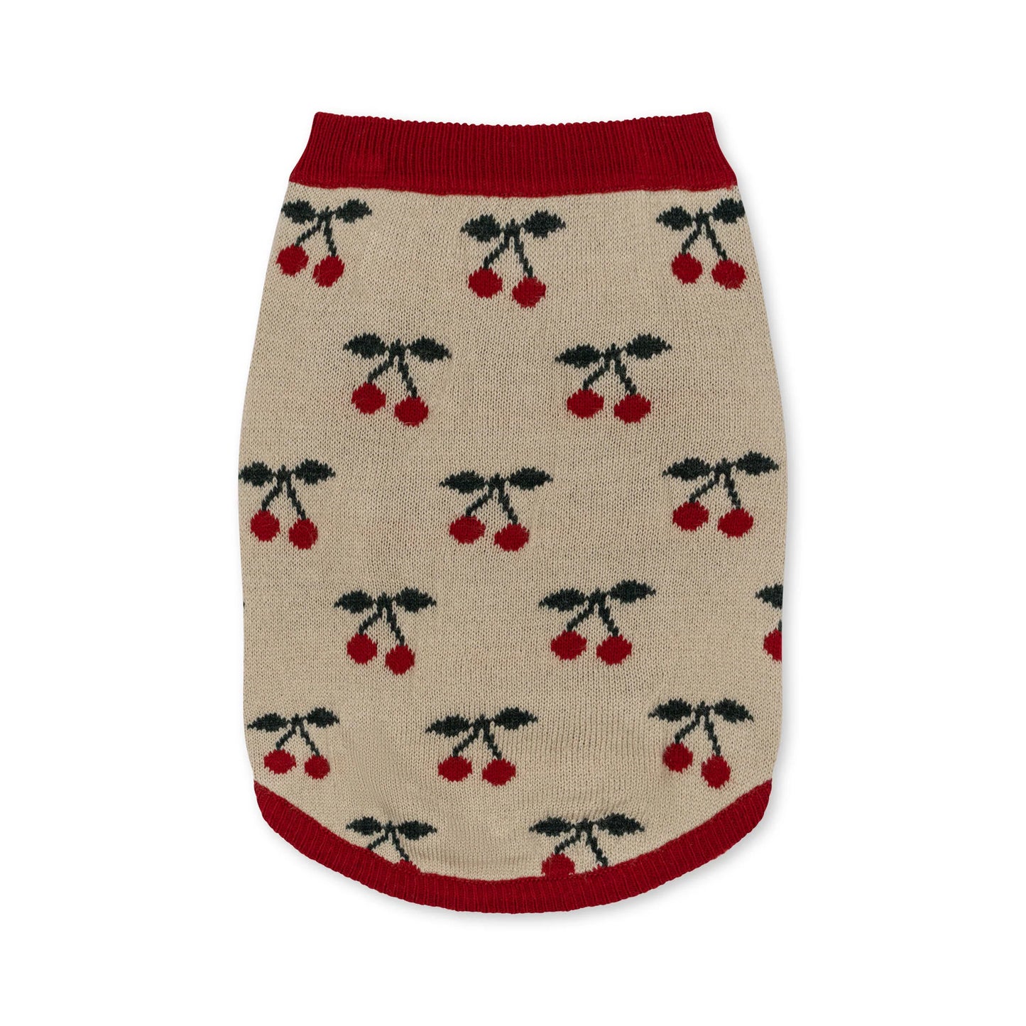 Knit dog vest (ropa para perros) - Cherry
