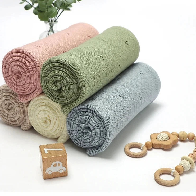 Manta tejida punto - Cream