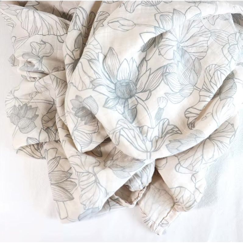 Swaddle / Manta Muselina 100% algodón orgánico - Retro flowers