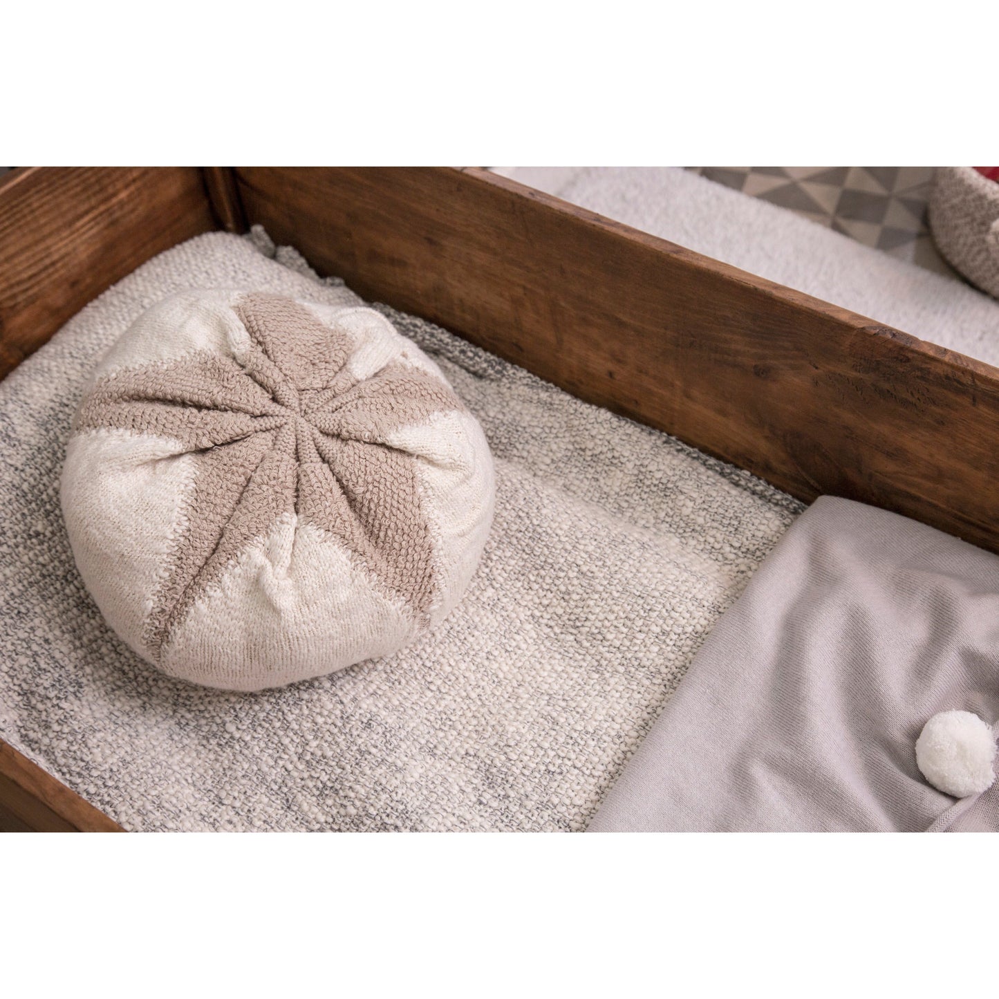 Cojín de punto Cotton boll