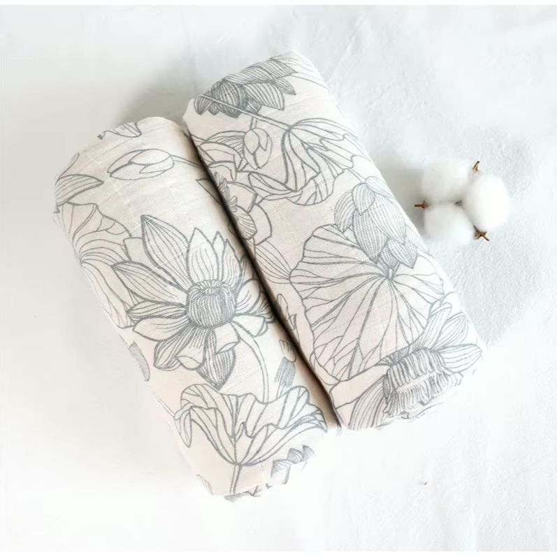 Swaddle / Manta Muselina 100% algodón orgánico - Retro flowers