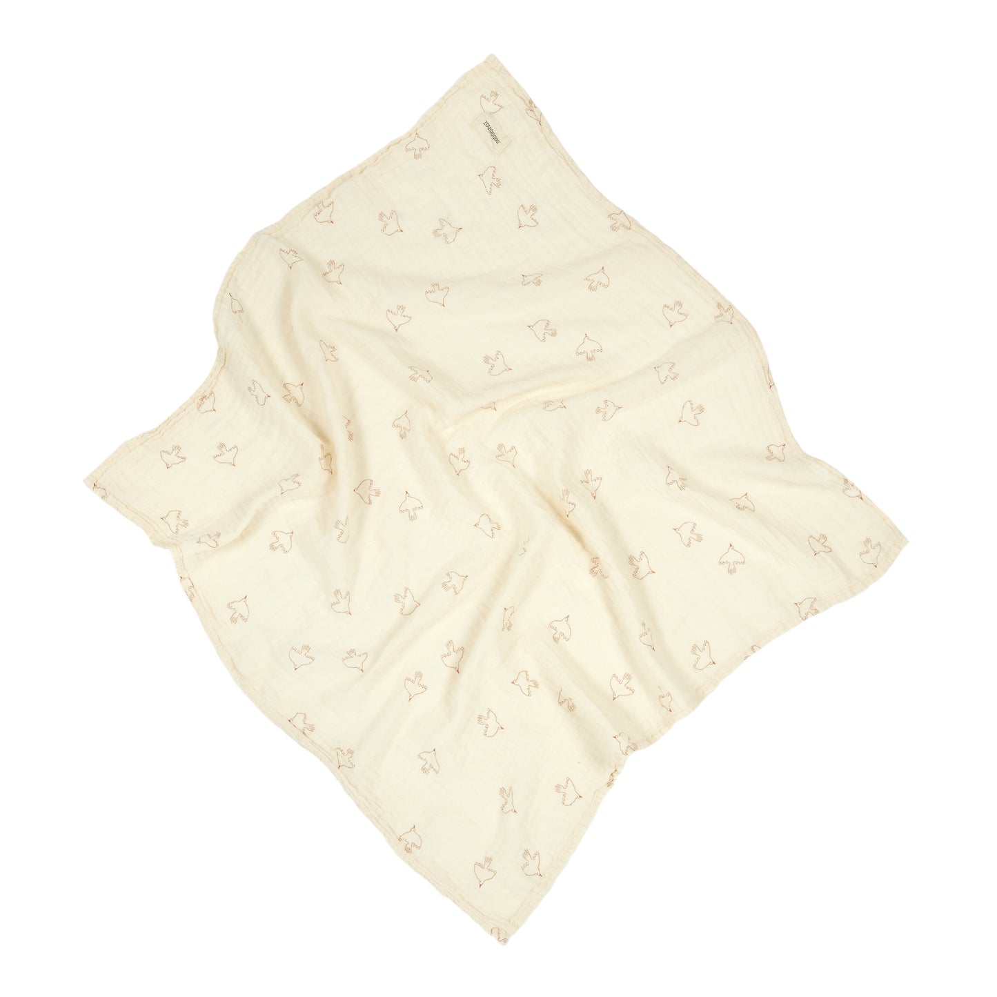 Set de regalo / Muselina Estampada Wabi Sabi - Brown Hoshi Birds