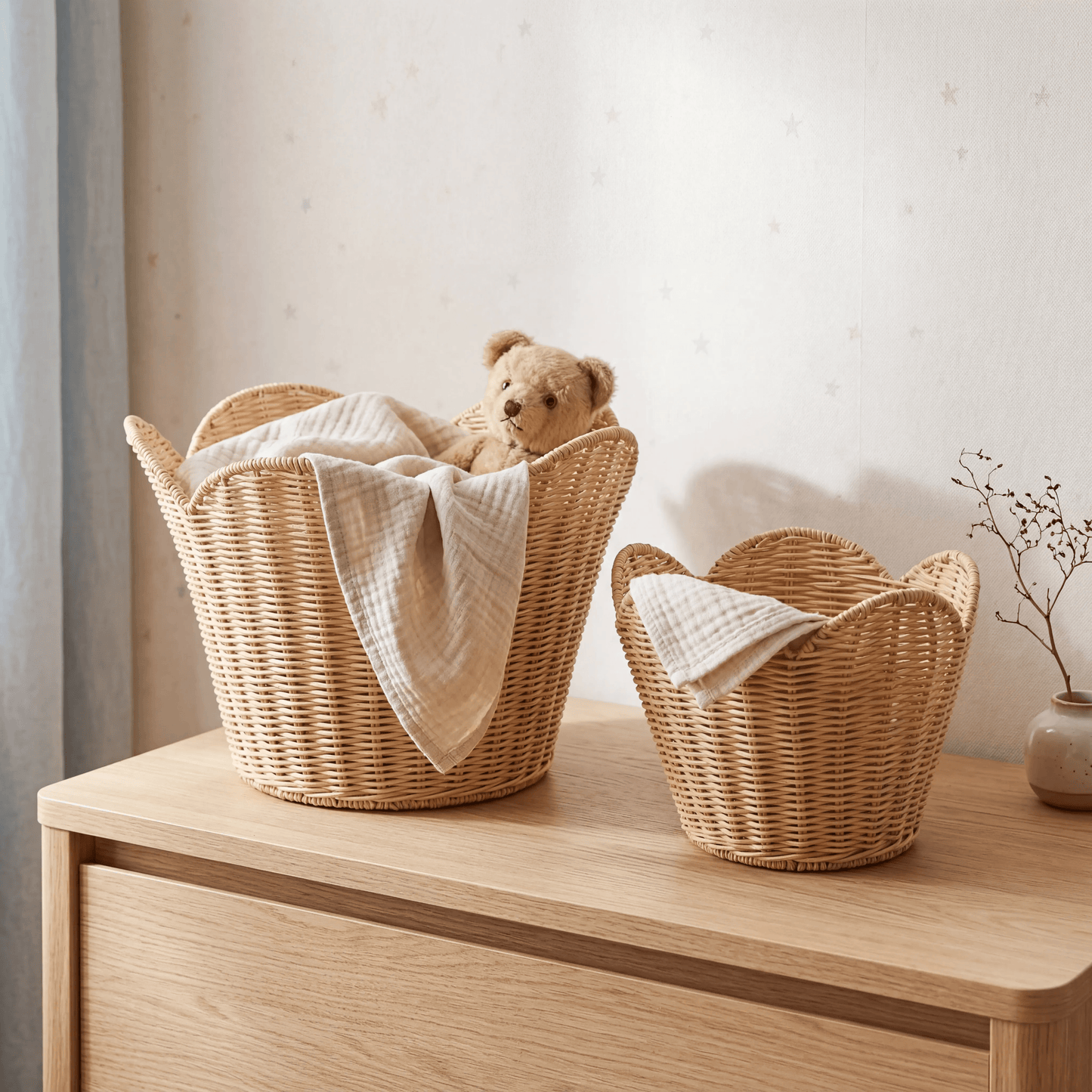 Set 2 canastos flower