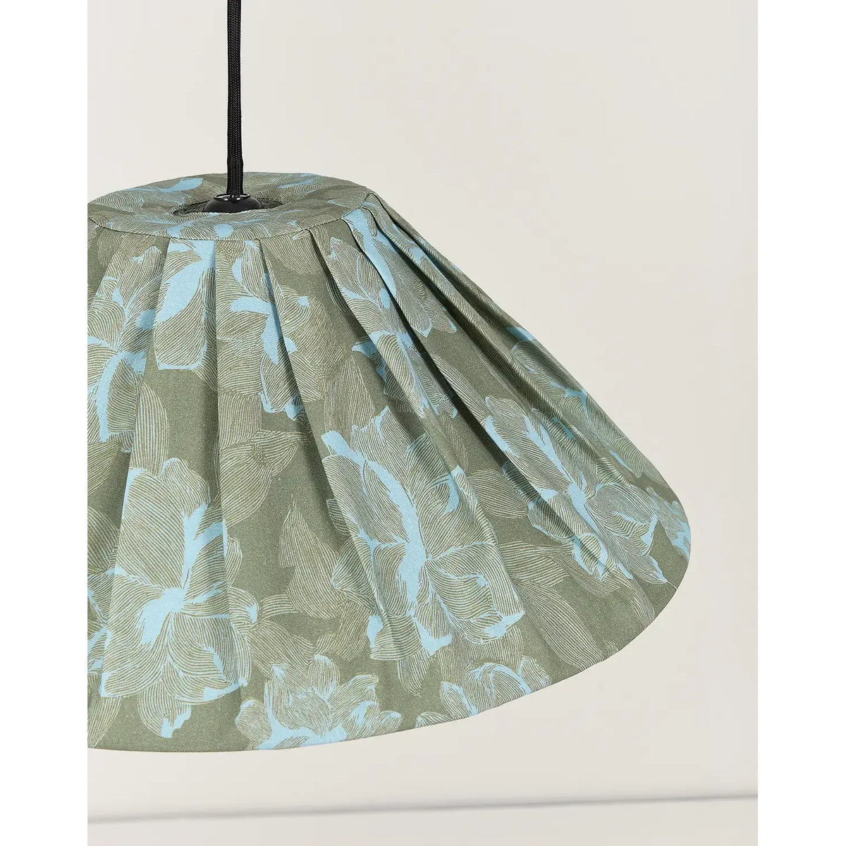 Lámpara colgante plisada Ava 50 cm - Green peonies