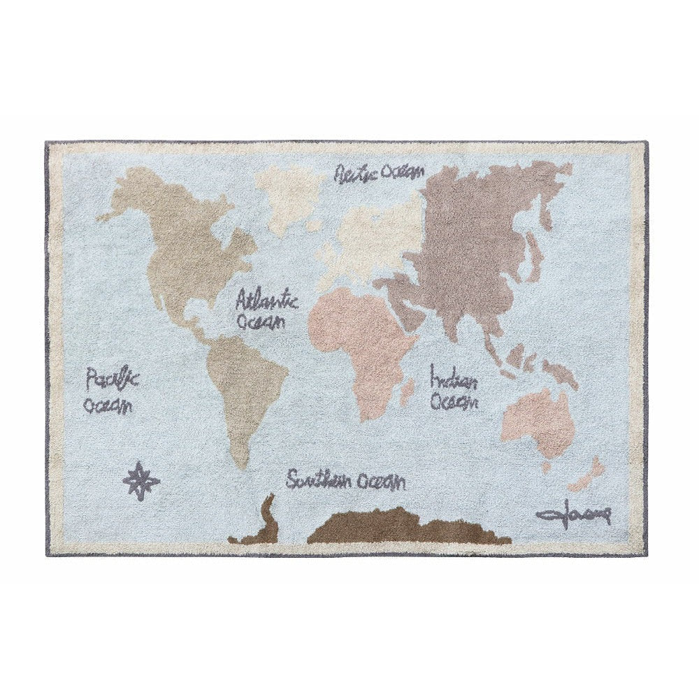 Alfombra lavable - Vintage Map 140x200 cm