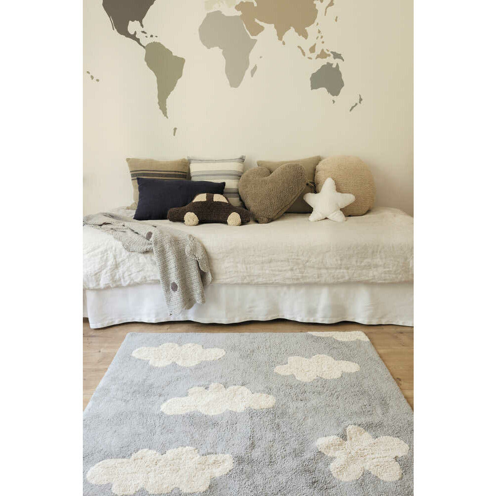 Alfombra lavable Clouds Grey - 120 x 160 cm