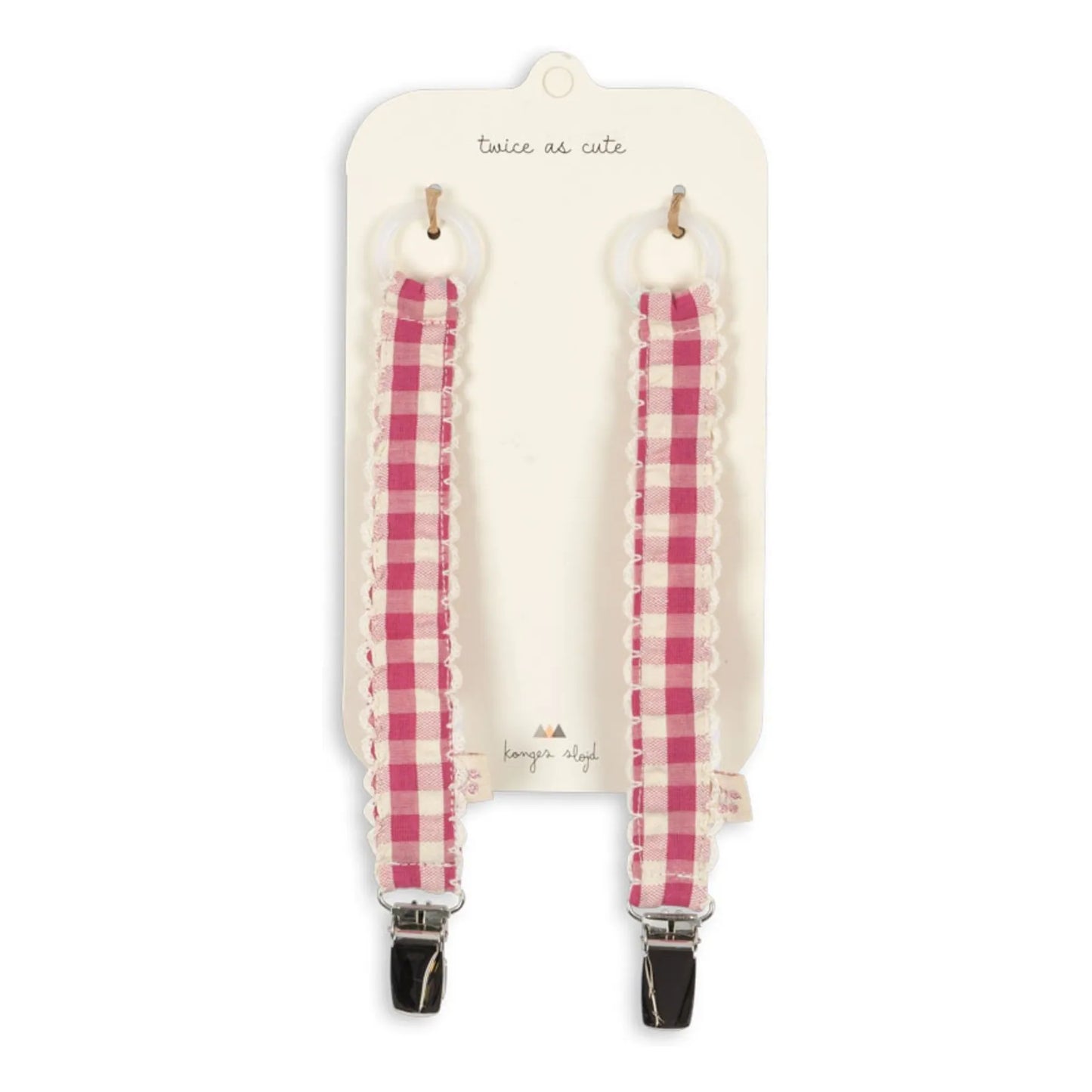 Pack de 2 Porta Chupetes - Bubblegum check