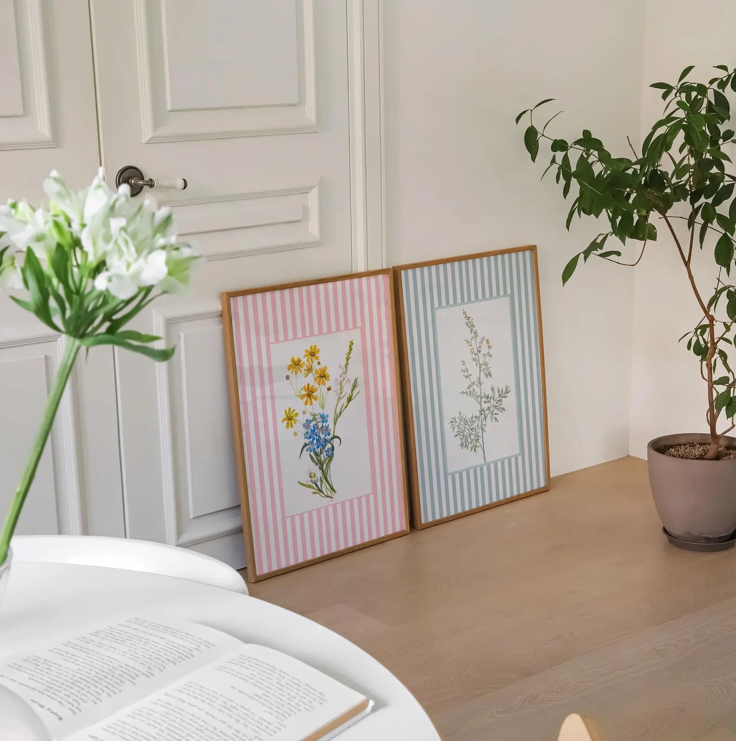 Lámina / poster - Flowers & Lines