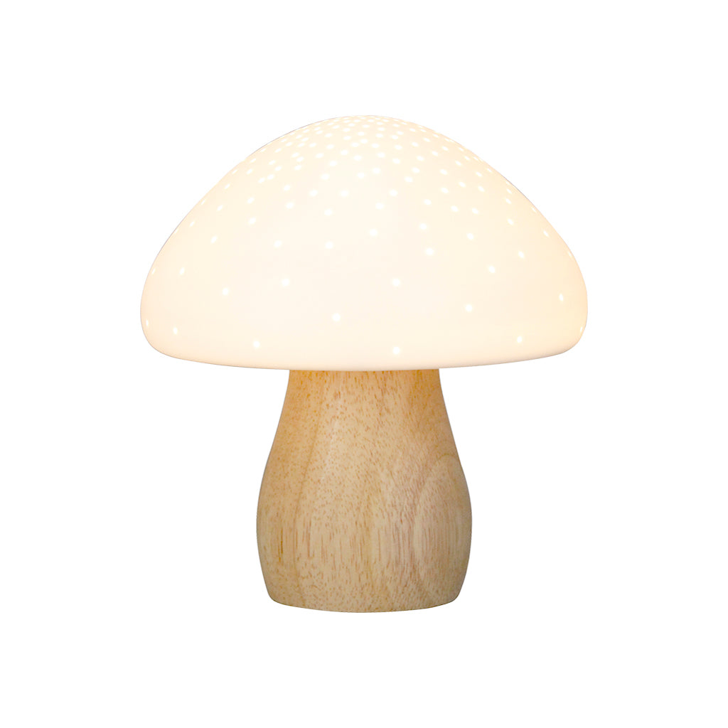 Lámpara sobremesa wooden mushroom