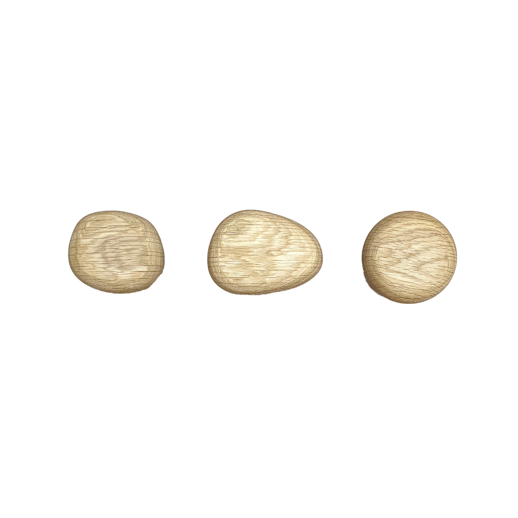 Set de 3 perchas - wooden stone